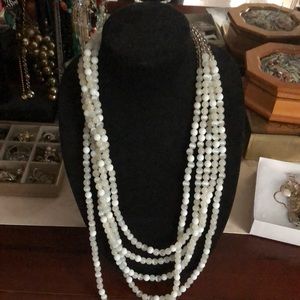 Beaded extra long necklace